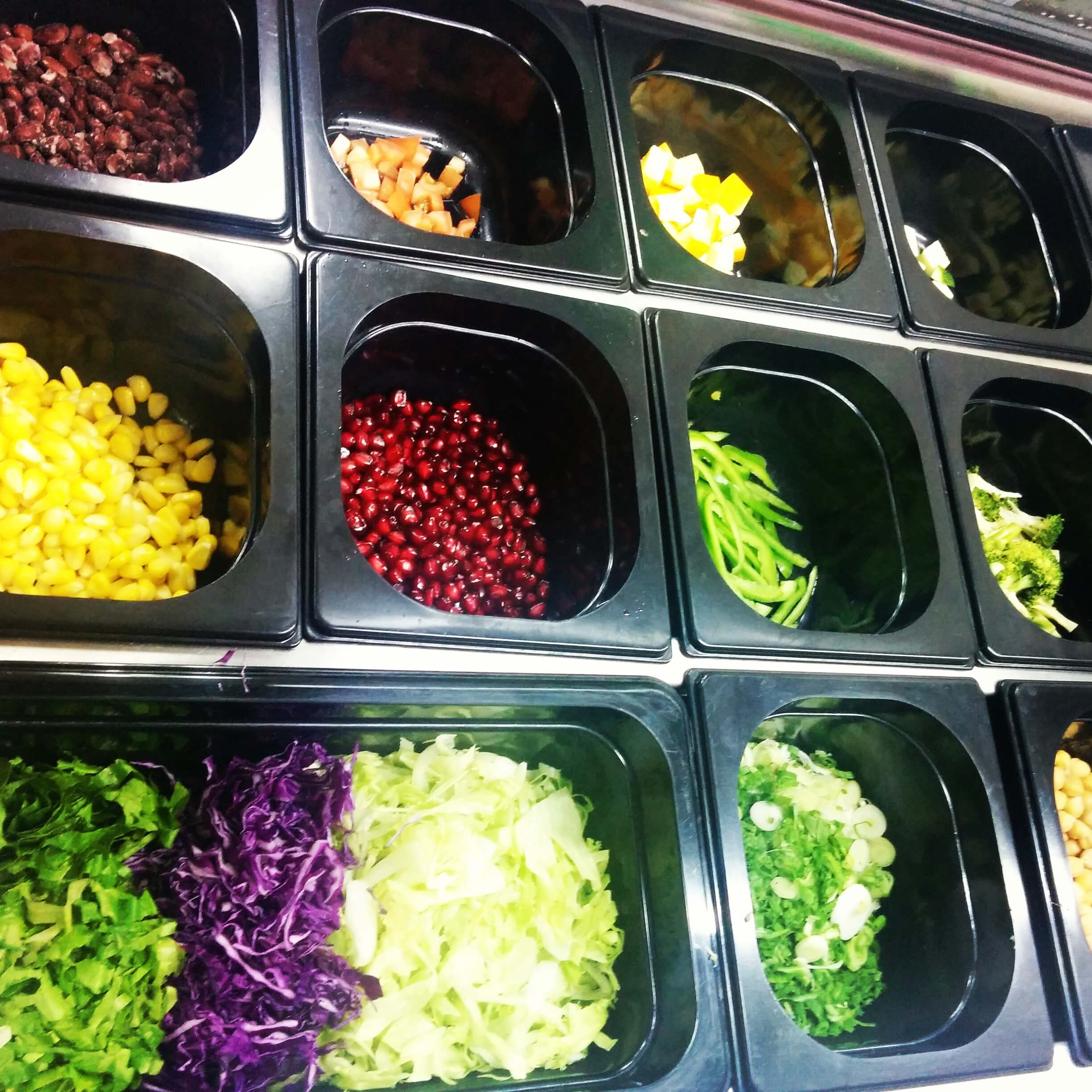 Salad bar - freshly chopped veggies